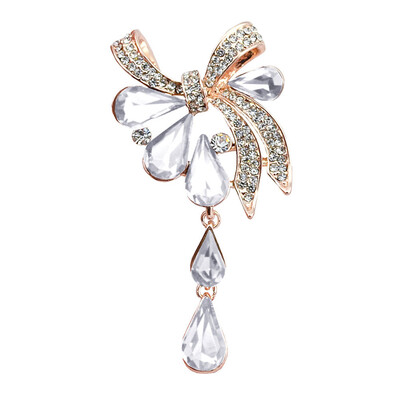 

Fashion New bow brooches for women water drop pin style brooch