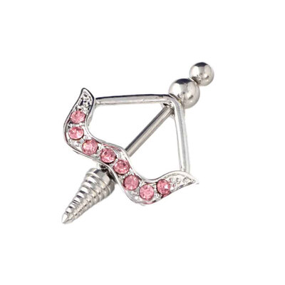 

Diamond 3 Color for Choose Bow&Arrow Shape Nipple Ring Nail Body Jewelry