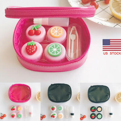 

Contact Lens Case Storage Soaking Mini Travel Eye Care LR Marked Choose Colour
