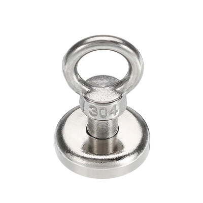

D32MM Heavy Duty Neodymium Lifting Magnet Holder Recovery Super Magnetic Pot with Ring Metal Detector Treasure Hunting Strong Magn