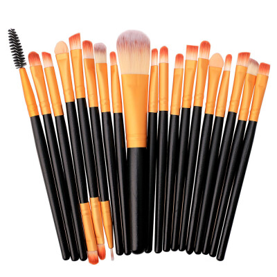 

Toponeto 20 Pcs Wooden handle Makeup Brush Set tools Make-up Toiletry Kit Wool Make Up Brush Set