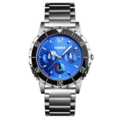 

SKMEI Men Quartz Wristwatches Luminous Waterproof Watch With Stainless Steel Strap 1482