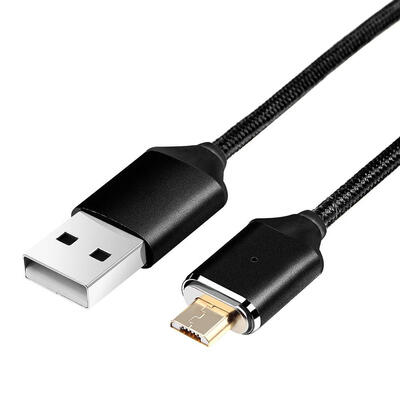 

Magnetic Micro USB Connector Nylon Braided Charging Data Cable