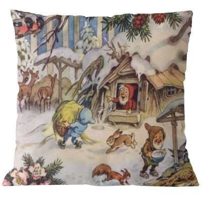 

〖Follure〗Merry Christmas Pillow Cases Linen Sofa Cushion Cover Home Decor Pillow Core