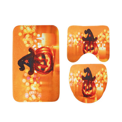 

〖Follure〗Happy Halloween Series Toilet Floor Mat Exquisite Print Three-Piece Toilet Mat