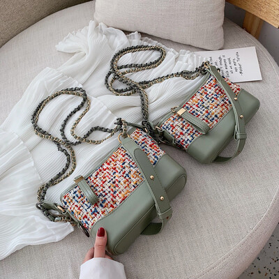 

Qiao Bani 2019 autumn&winter new Korean ins fashion hit color wandering street shooting single shoulder diagonal trend handbags