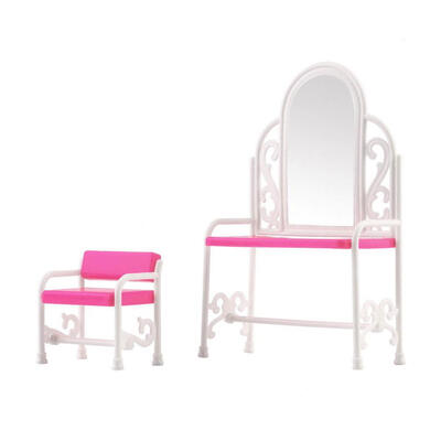 

Dressing Table & Chair Accessories Set for Girls Dolls Bedroom Furniture