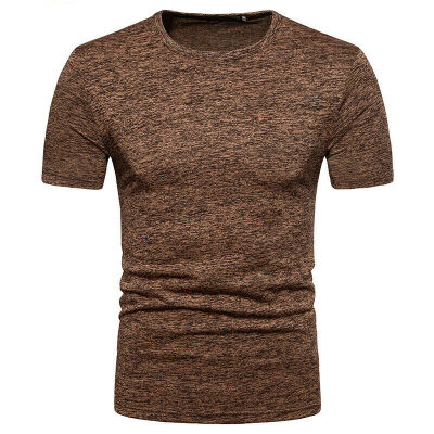 

Mens Casual Solid Shirts Crew Neck Hemp Breathable Wear Fit T Shirt Tops Costume