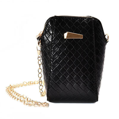 

Solid Color Shoulder Handbags Women PU Leather Zipper Chain Crossbody Bags