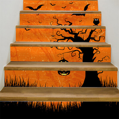 

〖Follure〗Halloween 3D Sticker Crow Tombstone Staircase Sticker Waterproof Wall Sticker
