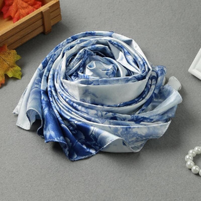 

New Fashion Women Silk Scarf Special Pattern Print Long Shawl Elegant Vintage Soft Cape