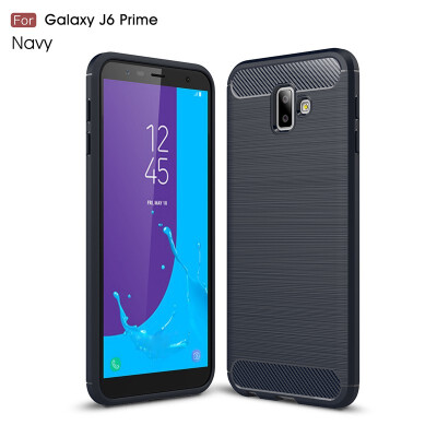 

Goowiiz Phone Case For Samsung Galaxy J4 PlusJ6 PrimeJ6 Plus 2018J2 Core Fashion Slim Carbon Fiber Silicone Prevent falling