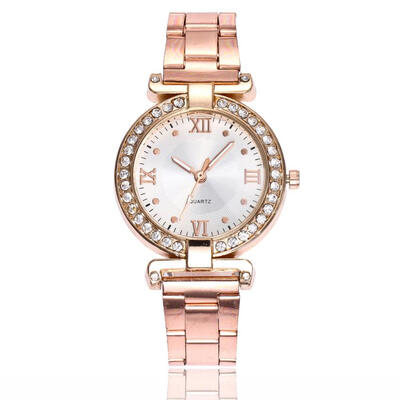 

Quartz Round Ladies WristWatch Stainless Steel Womens quartz watch Fashion Business Temperament Beautiful hand clock 2018 D