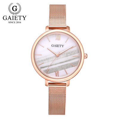 

Gobestart Luxury Temperament Lady Stainless Steel Mesh Belt Watch Analog Quartz Watch