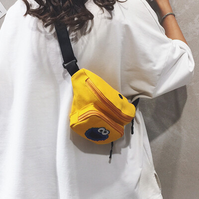 

Net red crossbody bag mini bag female bag new 2019 fashion chest bag wild ins canvas bag shoulder bag