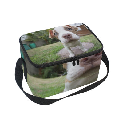 

ALAZA Lunch Box Insulated Lunch Bag Large Cooler Puppy Dog Animal Canine Standing Tote Bag