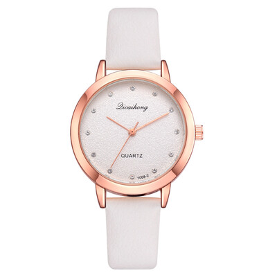 

New watch Korean version with rhinestone noble casual womens fashion watch fashion solid color student wrist watch