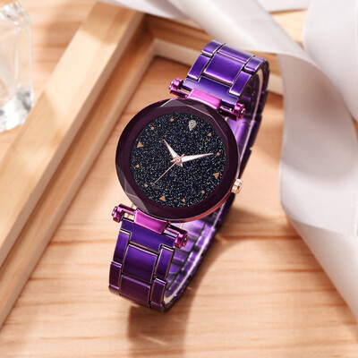

RM Fashion Luxurious MultiAngle Raise Ladie Steel Belt Star Sky Dial Quartz Watch