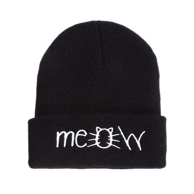 

MEOW Cap Winter Casual Hip Hop Hats Knitted Wool Skullies Beanie Warm Hat