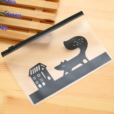 

Cute Animal Transparent Waterproof Pencil Cases Stationery Office School Pencil Storage Zipper Bag Pouch