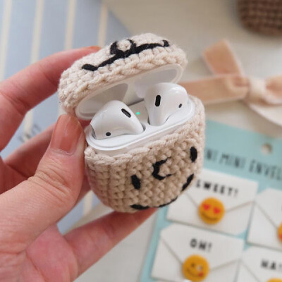 

cartoon handmade wool set knit for airpods headset cover