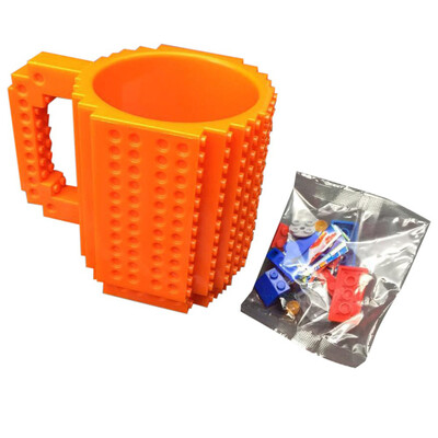 

1 Piece Build A Brick Mug Building Blocks Coffee Cups Frozen DIY Gift
