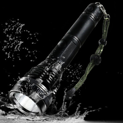 

Saidsome XHP50 LED Flashlight Super Power Zoomable Hunting Torch 5 Modes Cool White Light flashlight lamp