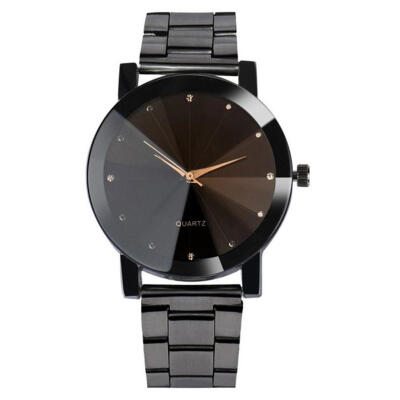 

Luxury Men Alloy Diamond Quartz Watches Simple Steel Strap Watch Gifts