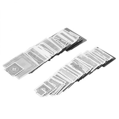 

Greensen 130pcs BGA Universal Reballing Rework Net Stencils Steel Template Mesh Directly Heat Set Kit