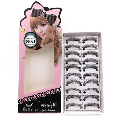 

10 Pairs Handmade Fake Eyelashes Natural Long Thick Daily Makeup Eye Lashes