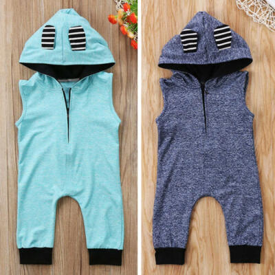 

Cute Newborn Baby Boys Girls Ear Hooded One Piece Romper Jumpsuit Outfit Clothes