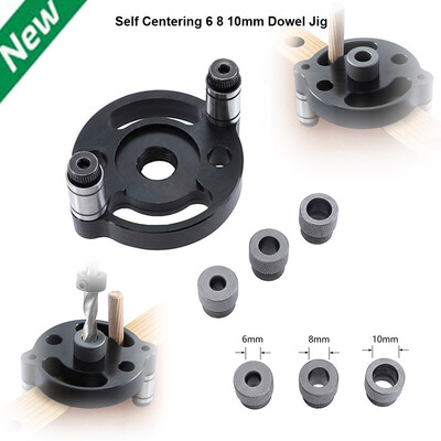 

〖Follure〗Self Centering 6 8 10mm Dowel Jig Wood Panel Hole Puncher Hole Locator Beech Ce