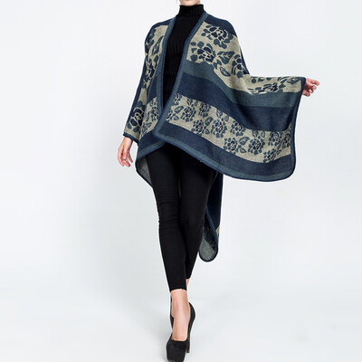 

Toponeto Fashion Women Blanket Flower Design Coat Wrap Cozy Shawl