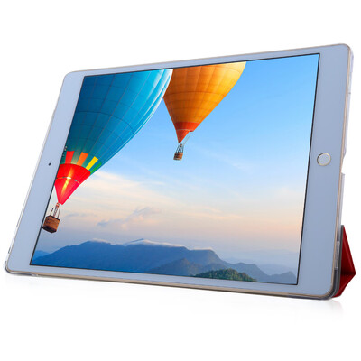 

Ultra Slim Transparent Flip Leather Wake Sleep Smart Cover Hard Back Case for iPad Pro