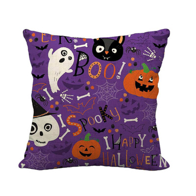 

Halloween Print Cushion Cover Linen Pillow Case Sofa Home Decor Popular