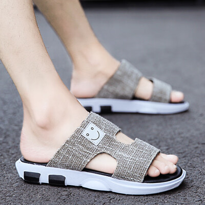 

Slippers mens summer fashion wear a word drag mens soft bottom non-slip outdoor beach tide slippers