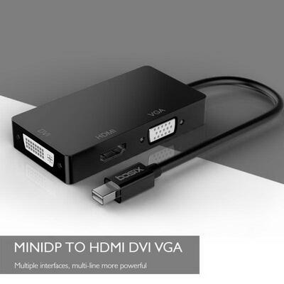 

Model D1 MINIDP To HDMIDVIVGA PVC Materials Multi-functional Converter