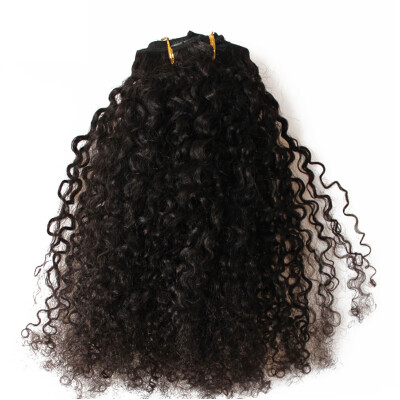 

Dolago 3B 3C Kinky Curly Clip In Human Hair Extensions Full Head Sets 100 Human Natural Hair Clip Ins Malaysian