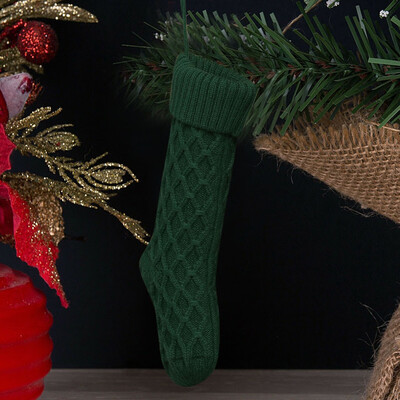 

Gobestart Christmas Gift Bags Knitting Stocking Socks Xmas Tree Ornaments