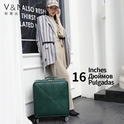

Simple suitcase personalized luggage trolley case universal wheel 18 inch boarding suitcase red case