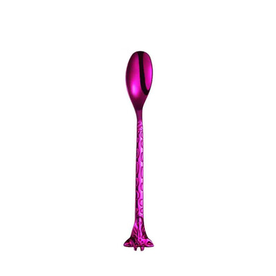 

Toponeto 1PC Stainless Steel Coffee Spoons Pattern Stirring Spoon Tableware Dessert Scoop