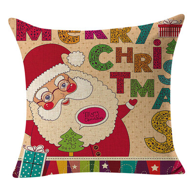

Siaonvr Christmas Pillow Cover Linen Pillowcases Decorative Home Decoration 45x45cm