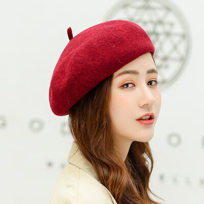 

Winter autumn&winter simple Beilei Korean style Ms Beret retro-mixed casual artists hat