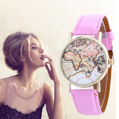 

World Map Watch Casual Women Quartz Wristwatches Dress Watches Quartz Watches Relogio Feminino Halloween Christmas Gift