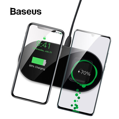 

Baseus thin 15W Max 2 in 1 Wireless Charger For Phones&Pods wireless charger for iPhone X Huawei Samsung OPPO ViVo