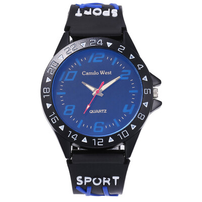 

Hot mens sports silicone watch student leisure household