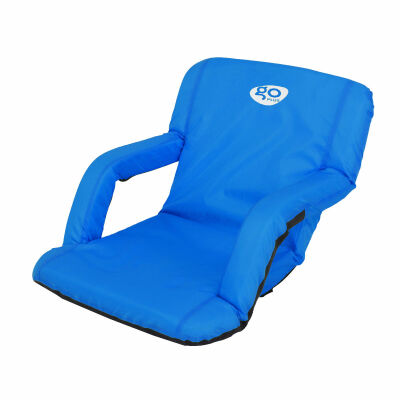 

Reclining Seat Padded Cushion Camping Sport Chair-Blue