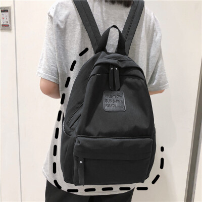 

Ins style bf schoolbag female Korean version of high school students in ancient times simple hundred build Japanese backpack doubl