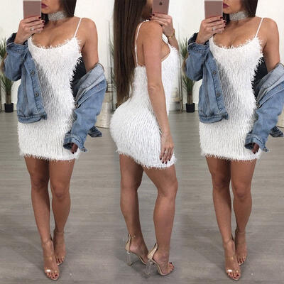 

Fashion Women Sleeveless Bandage Bodycon Evening Party Cocktail Club Mini Dress