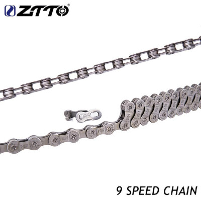 

Silver Mountain Bike Road Bicycle Accessories Practical Bicycle Chain for 9 Speed